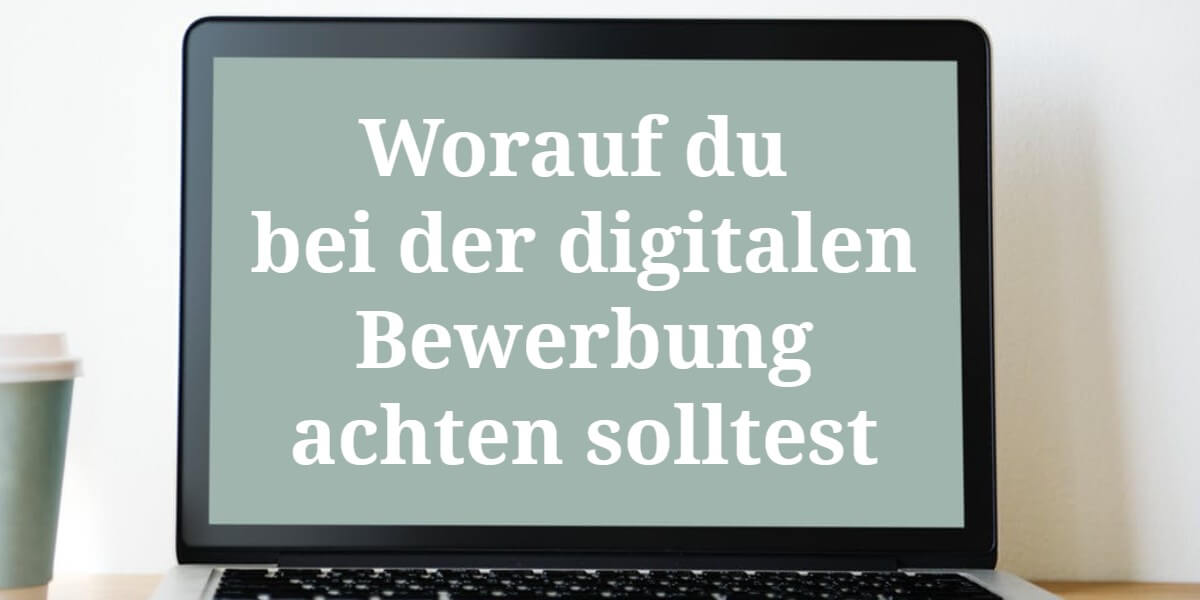Grafik Digitale Bewerbung Achtung