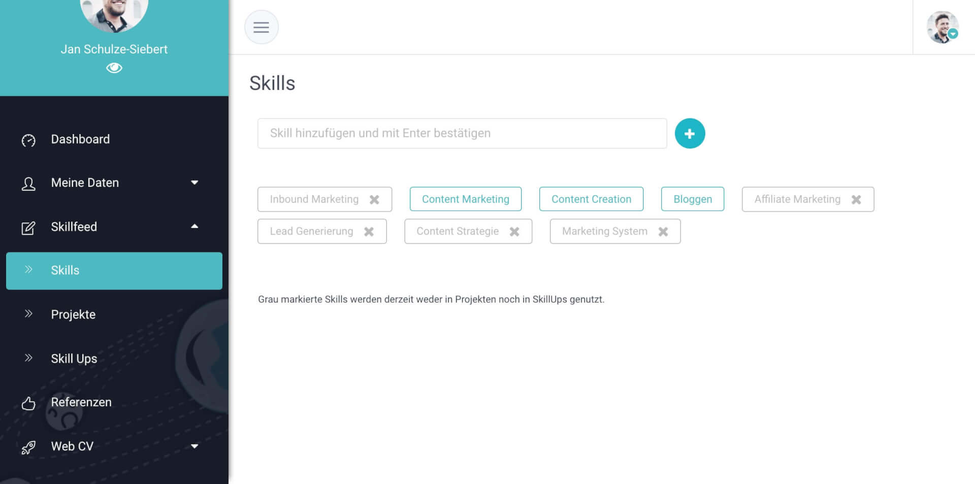 GravityCV Skills Profil Jan 1 
