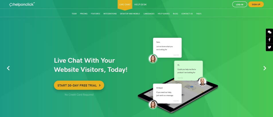 live chat software helponclick