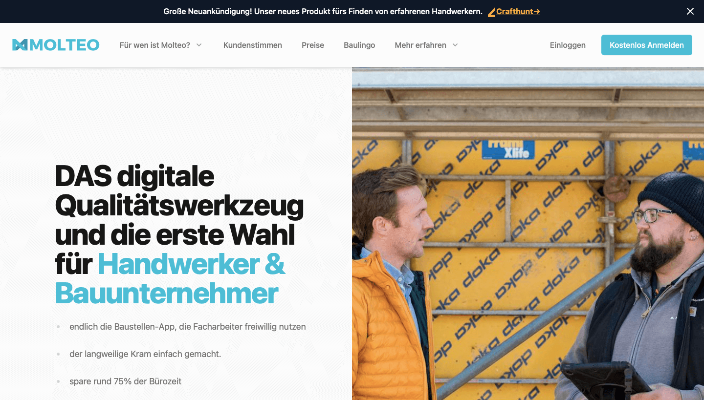 Baudokumentation Software Anbieter Molteo