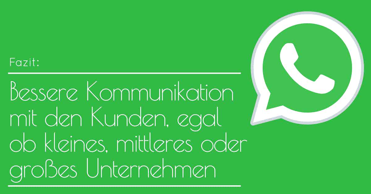 whatsapp unternehmenskonto fazit