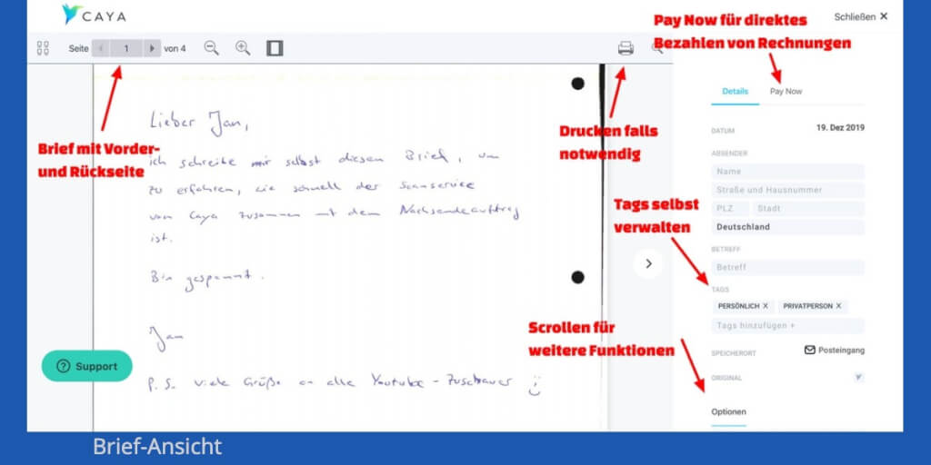 CAYA Erfahrung   Briefe digital empfangen   So gehts Digital Affin 1 
