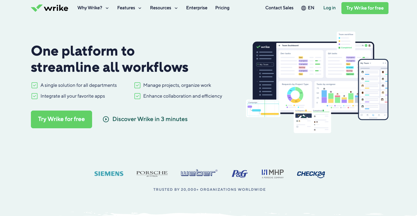Enterprise Collaboration Anbieter wrike