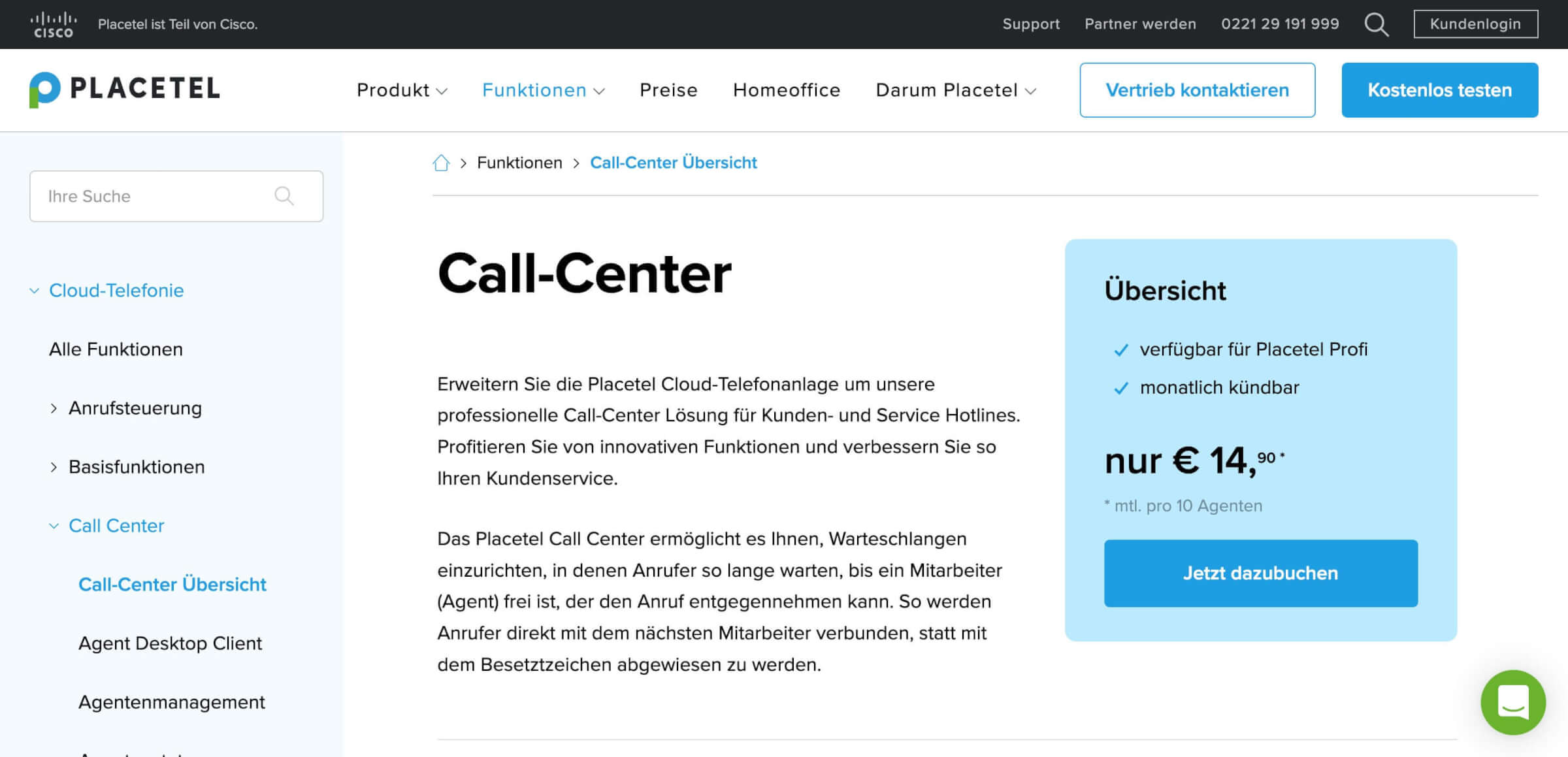 Placetel callcenter Funktion Digital Affin
