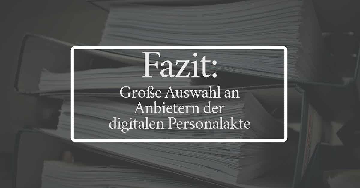 digitale personalakte fazit