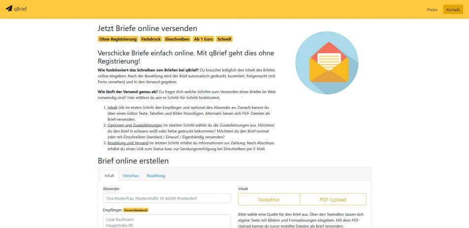 briefe online versenden qbrief