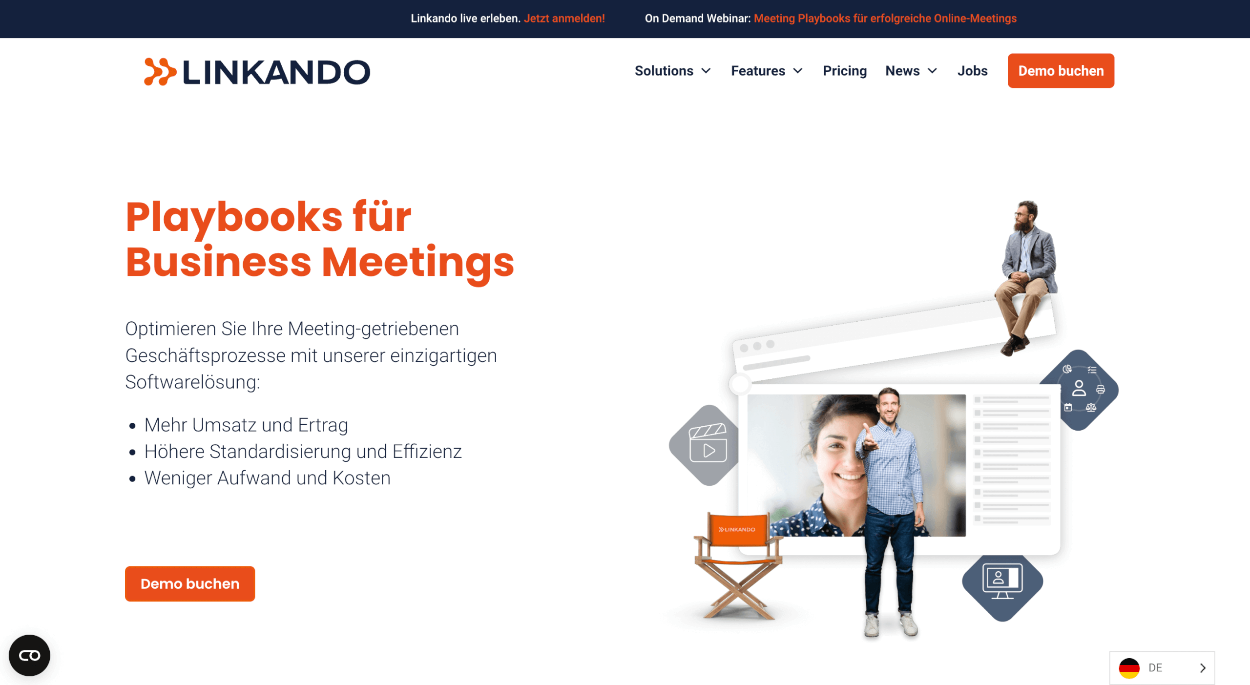 Online Meetings moderieren Linkando