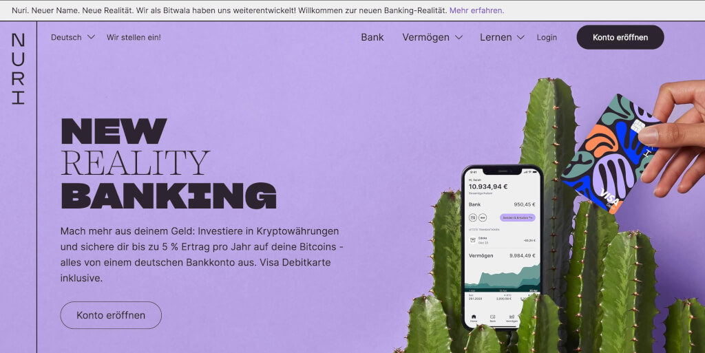 Nuri vormals Bitwala New Reality Banking 1