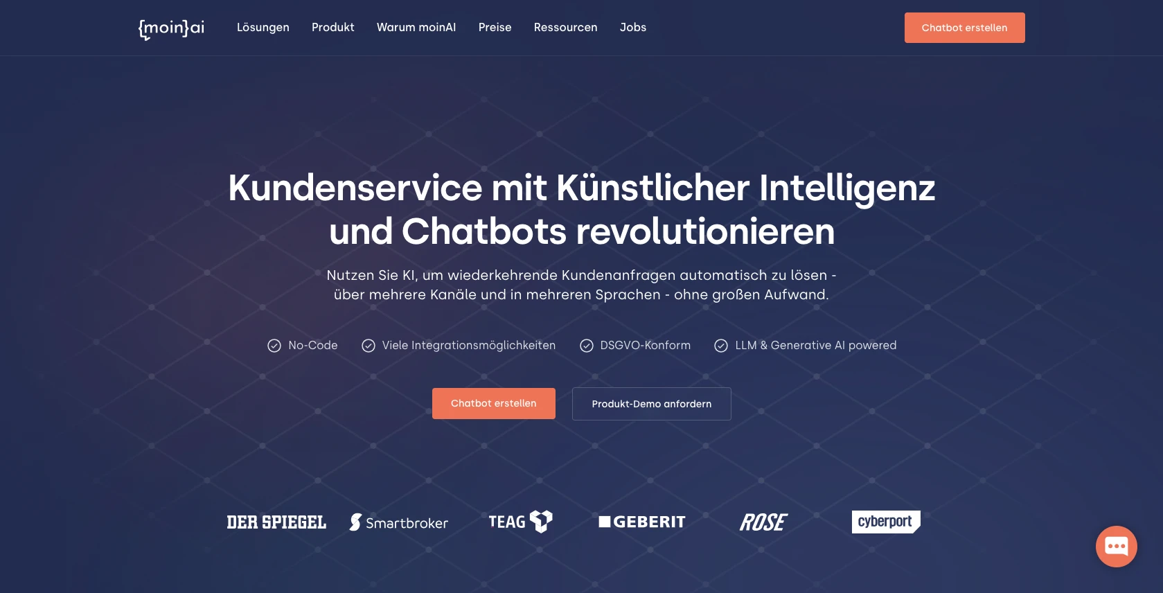 moinAI Chatbot für den Kundenservice