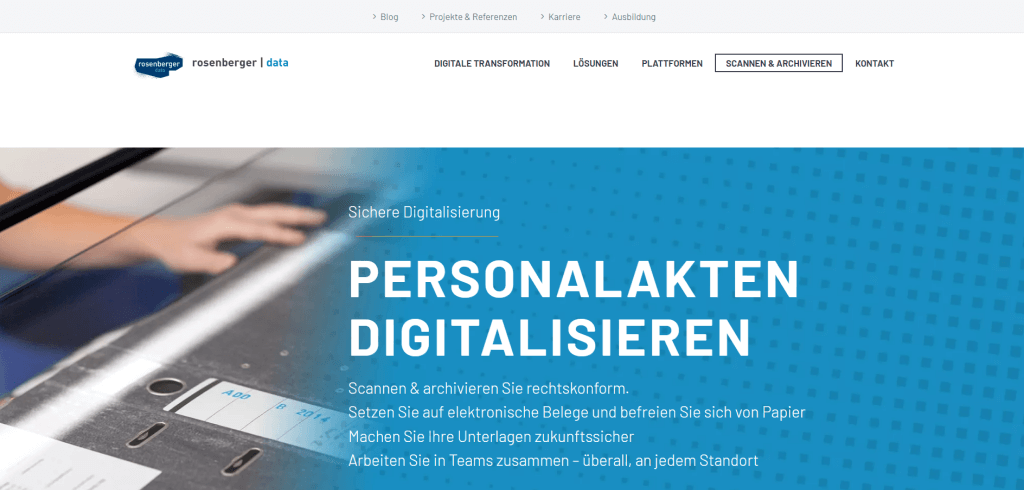 Personalakten scannen Rosenberger