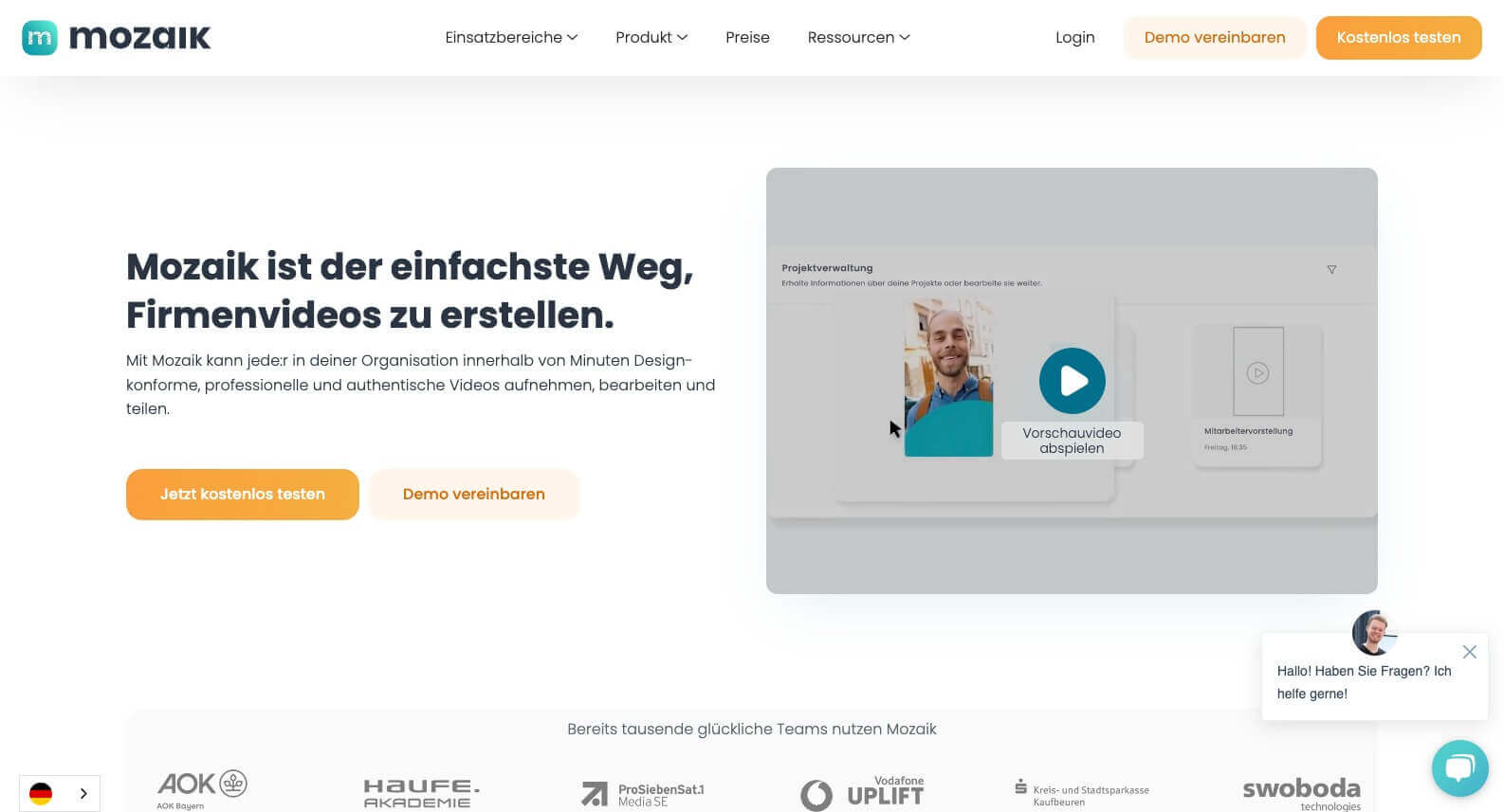 Corporate Video Plattform Mozaik fuer personalisierte Videoinhalte Digital Affin 1