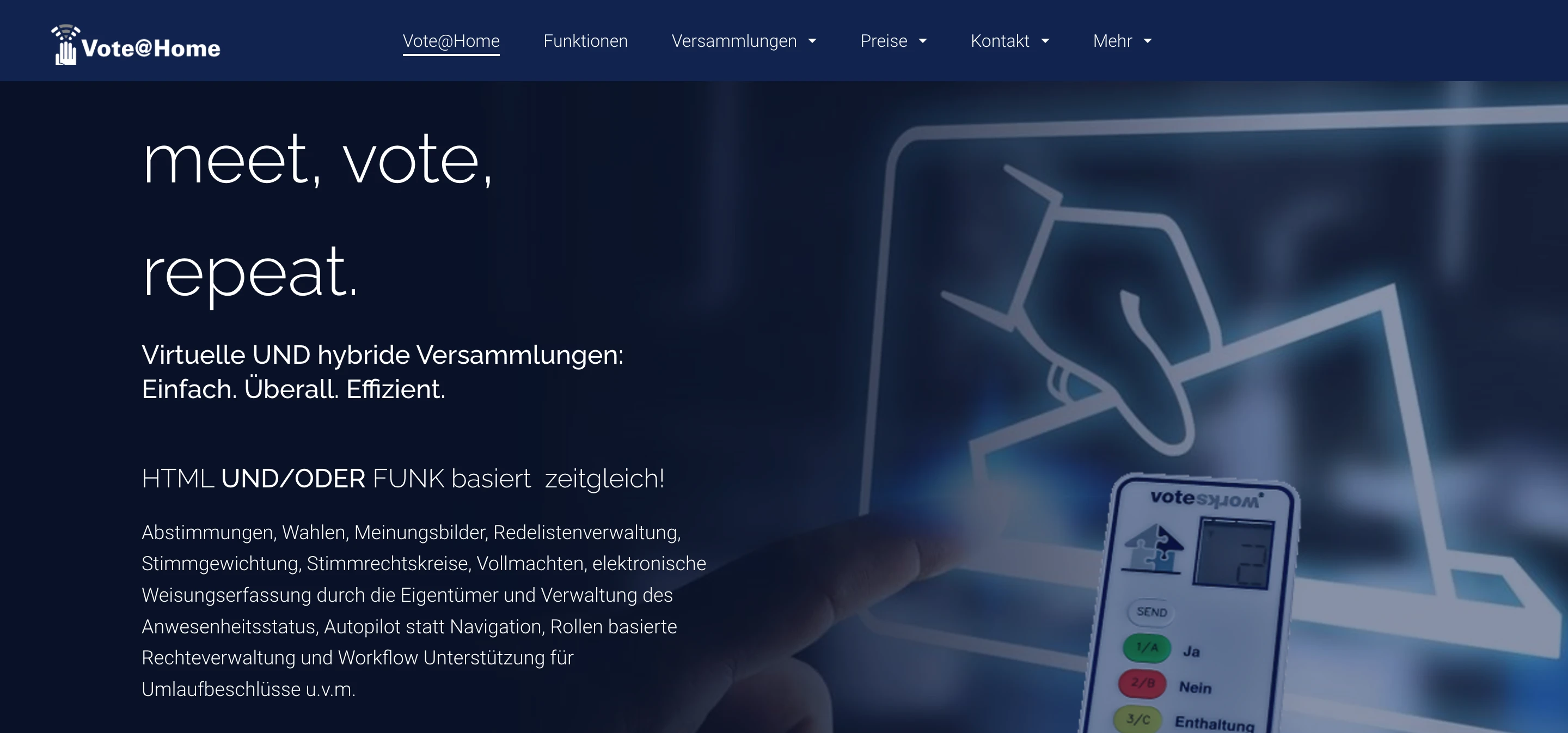 vote at home Startseite