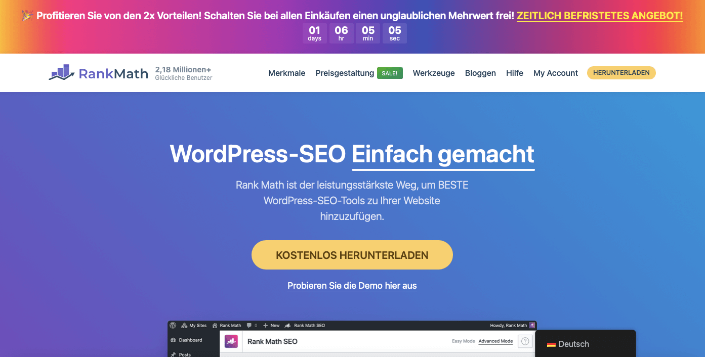 Digitale Produkte Ideen Screenshot Rankmath