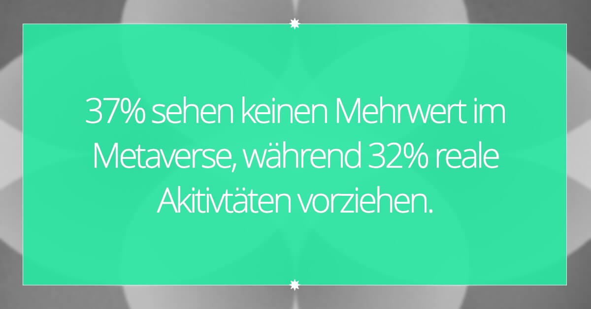 Metaverse Statistiken Nachteile