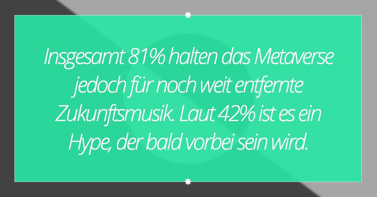 Metaverse Statistiken Zukunft