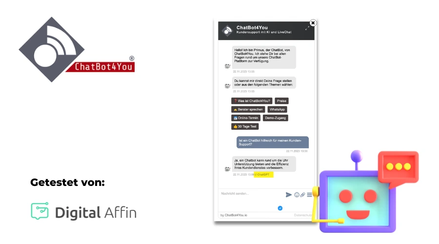 Chatbot4you Erfahrungen von Digital Affin