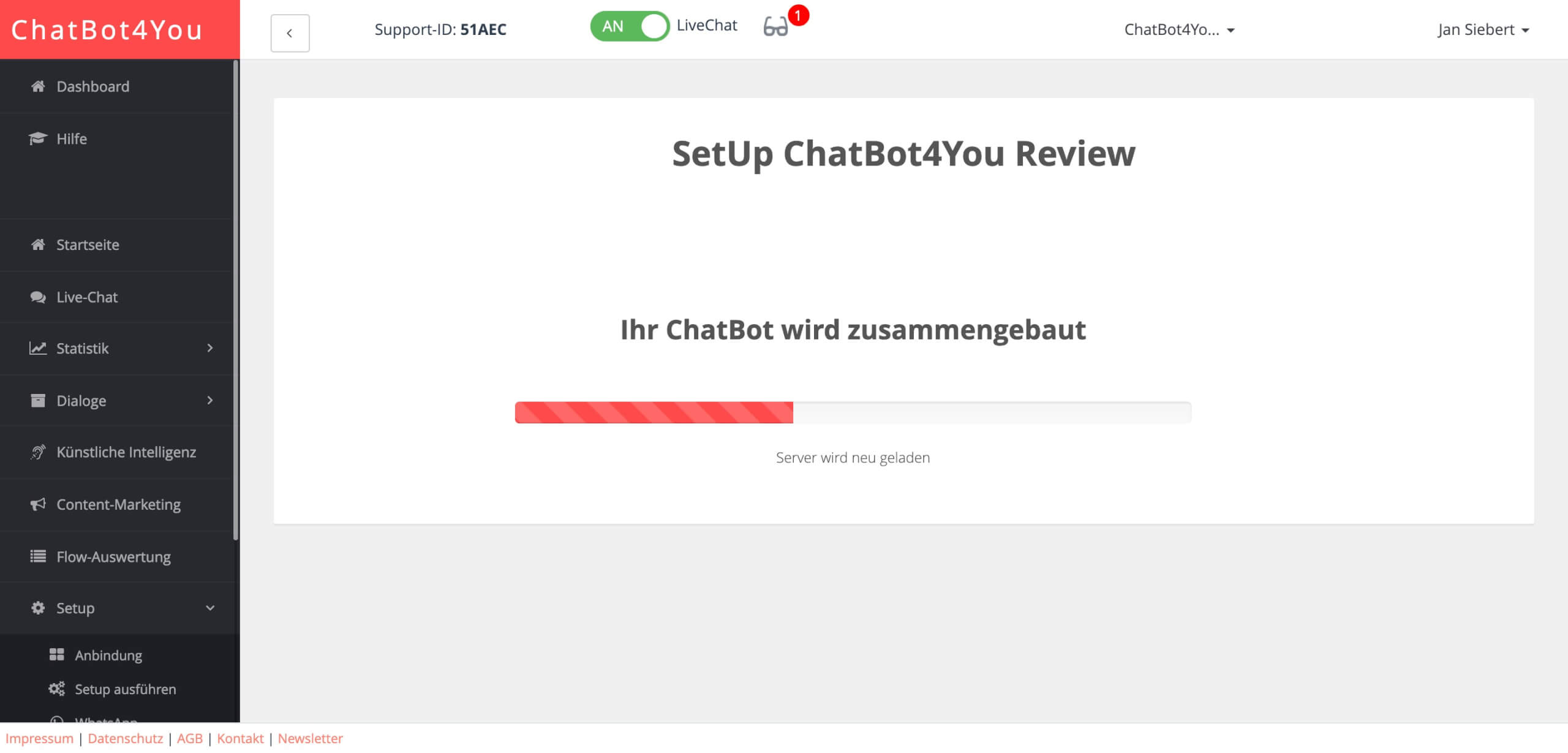Chatbot4you erfahrungen Einrichtung