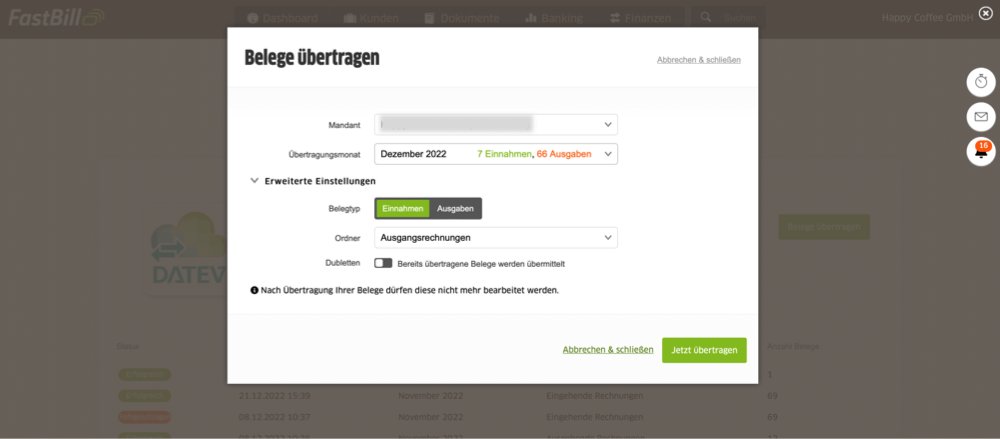 fastbill datev