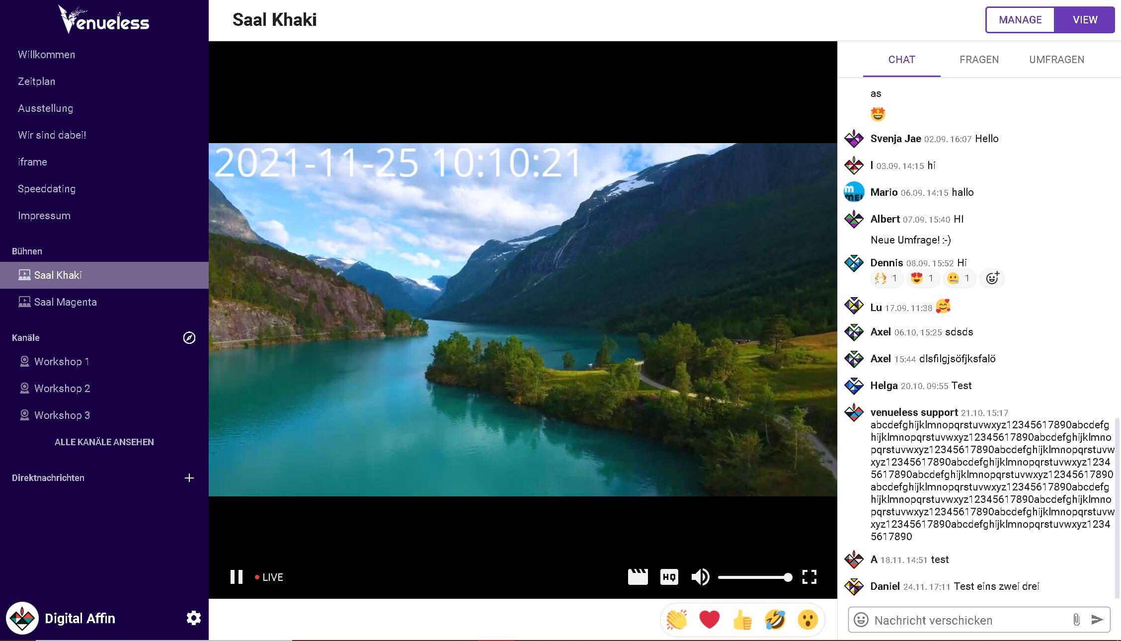 Venueless Livestream